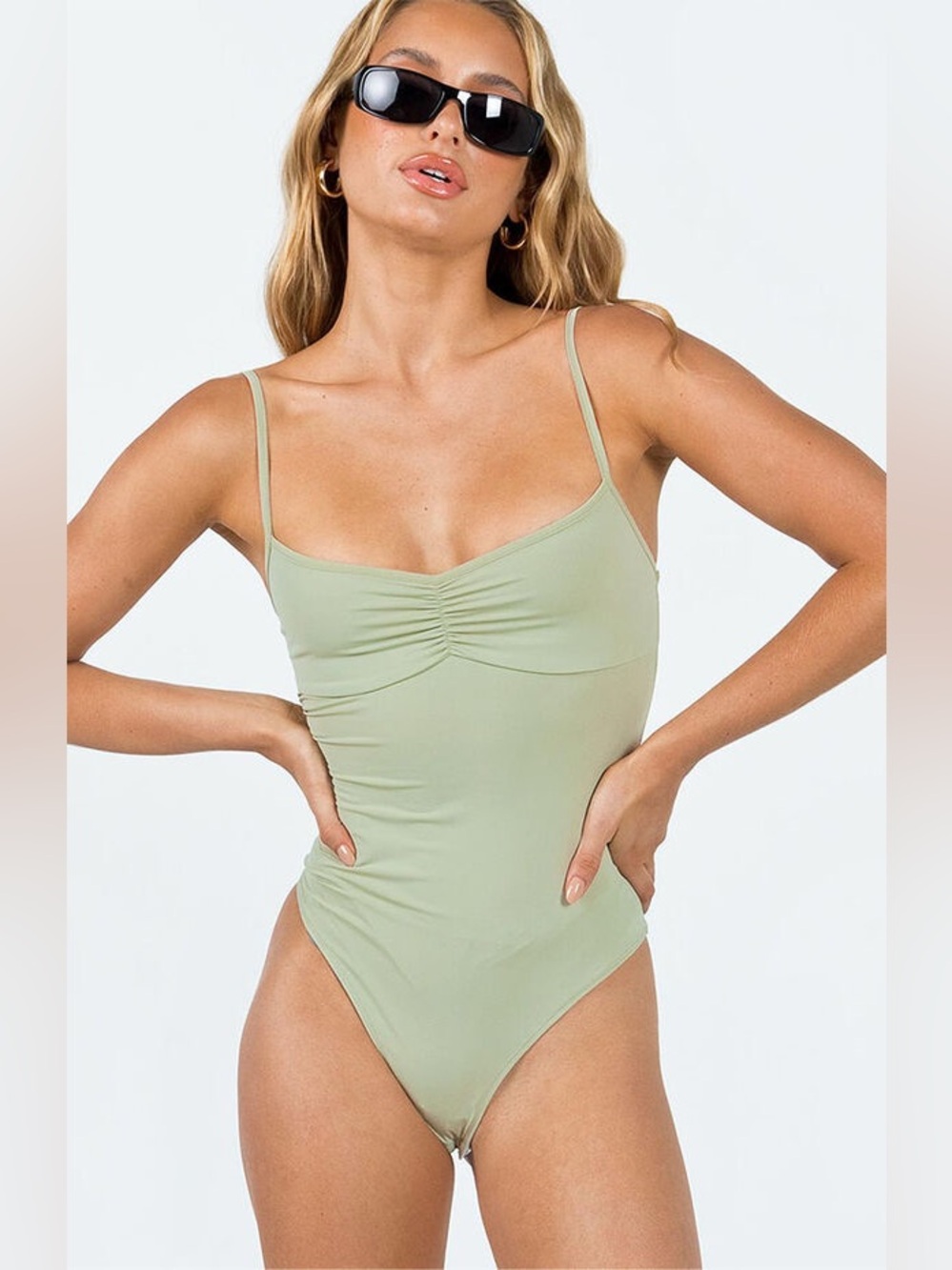 Princess Polly Khaki Linden Bodysuit US 2
